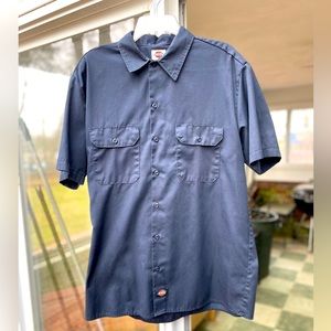 Navy Dickies short sleeve work shirt
